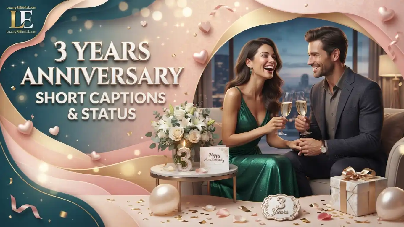 3 Years Anniversary Short Captions & Status