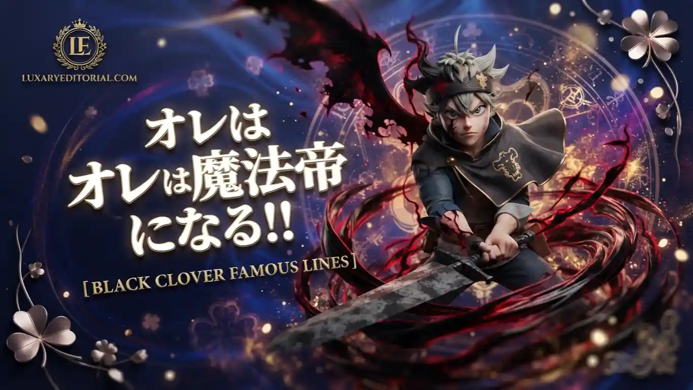 Black Clover Famous Lines in Japanese