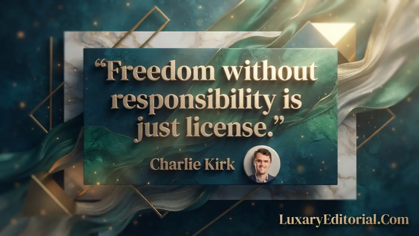 Charlie Kirk Quotes on Responsibility and Freedom