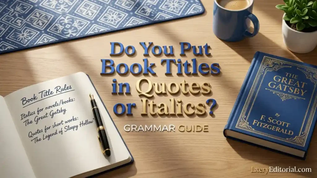 Do You Put Book Titles in Quotes or Italics