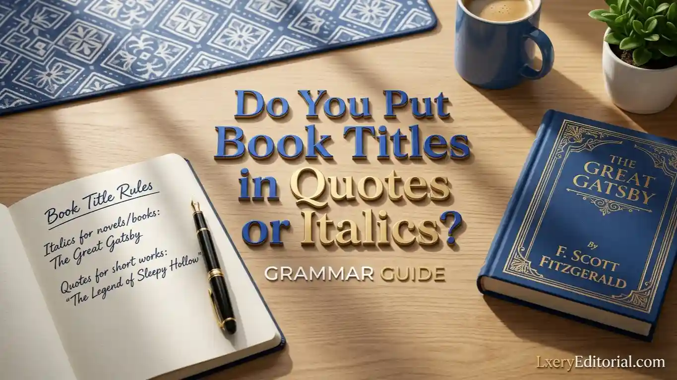 Do You Put Book Titles in Quotes or Italics